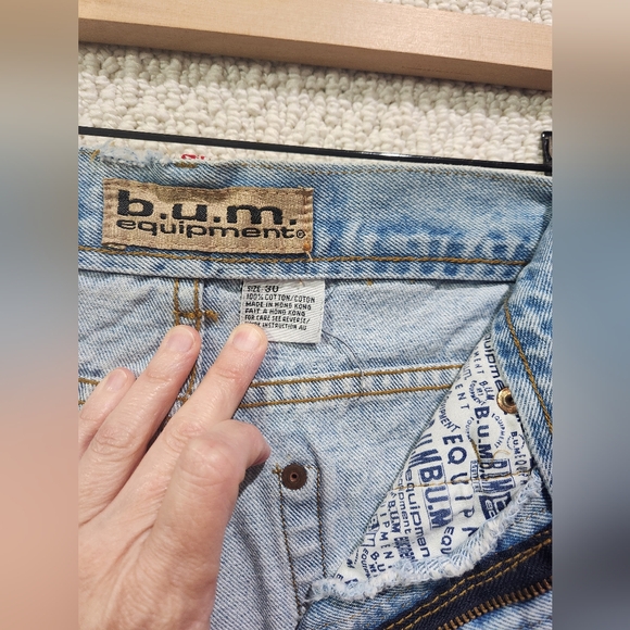 VTG Y2K BUM Equipment Mom Shorts High Waist 30" Waist Sz 10 12 Pockets‎ Denim - Picture 7 of 7
